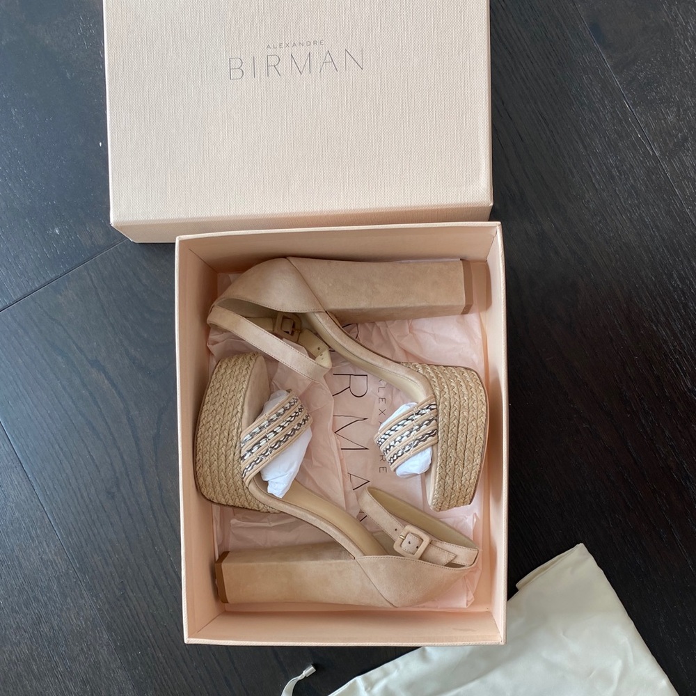 Alexandre Birman Alice Suede Platform Sandal